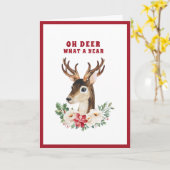 Oh Deer Wat een jaar Kerstmis Kaart (Gele Bloem)