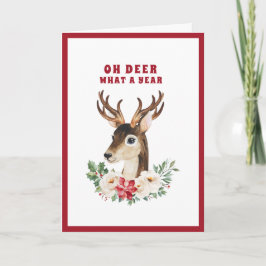 Oh Deer Wat een jaar Kerstmis Kaart