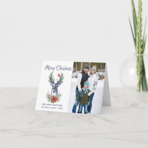 Oh Deer wat een jaar prettige kerst 2-fotokaart Kaart