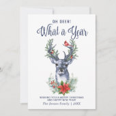 Oh Deer wat een jaar prettige kerstfeestelijke fot Feestdagenkaart (Voorkant)