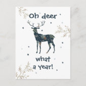 Oh Deer wat een jaar Quarantine Rustige Kerstmis Feestdagenkaart (Voorkant)