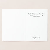 Oh Deer wat een jaar rendiervakantiekerst Folie Kaarten (Binnen)