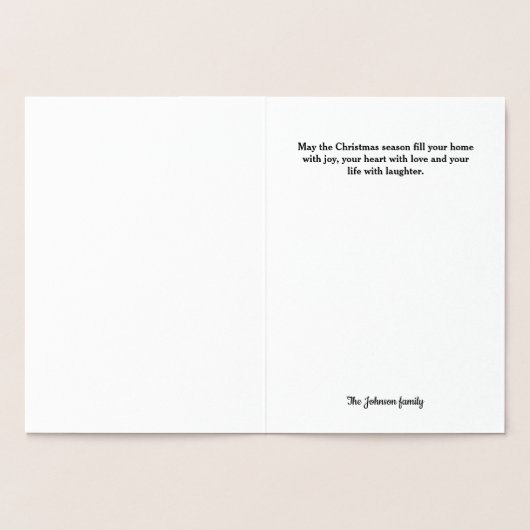 Oh Deer wat een jaar rendiervakantiekerst Folie Kaarten (Binnen)