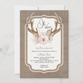 Oh Deer Waterverf Baby shower Invitation – Elegan Kaart (Voorkant)