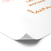 Oh Deer Waterverf Bloemen Welkom Baby shower Poster (Hoek)