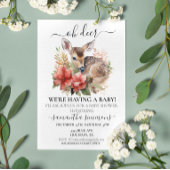 Oh Deer Waterverf Kerst Baby shower Kaart