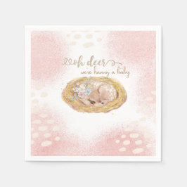 Oh Deer We hebben een baby Servet