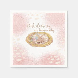 Oh Deer We hebben een baby Servet