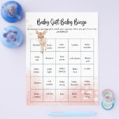 Oh Deer We hebben een baby shower Games Flyer (Enkel)