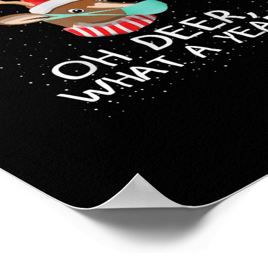 Oh Deer What a Year Christmas Family Style  Poster (Hoek)