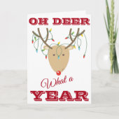 "Oh Deer What A Year" kletst grappige 2020 Kerstmi Kaart (Voorkant)