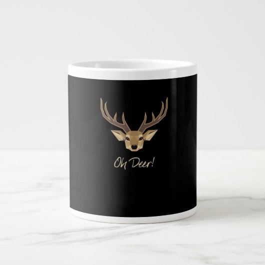 Oh Deer Whimsical Artistic Expression Grote Koffiekop (Voorkant)