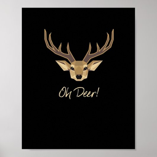 Oh Deer Whimsical Artistic Expression Poster (Voorkant)