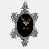 Oh Deer Whimsical Artistic Expression  Tin Sneeuwvlok Ornament (Links)