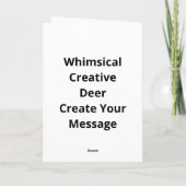 Oh Deer Whimsical Creative DesFolded Greeting Card Kaart (Achterkant)