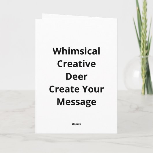 Oh Deer Whimsical Creative DesFolded Greeting Card Kaart (Achterkant)