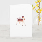 Oh Deer Whimsical Creative DesFolded Greeting Card Kaart (Gele Bloem)