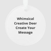 Oh Deer Whimsical Creative Design Acrylic Ornament (achterkant)