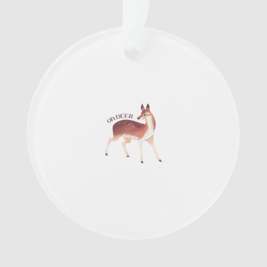 Oh Deer Whimsical Creative Design Acrylic Ornament (voorkant)