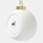 Oh Deer Whimsical Creative Design  Keramische Bal Ornament (Rechts)