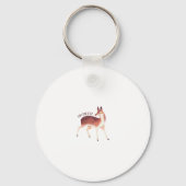 Oh Deer Whimsical Creative Design Keychain (Voorkant)