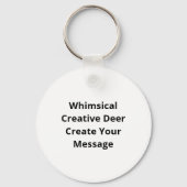 Oh Deer Whimsical Creative Design Keychain (Achterkant)