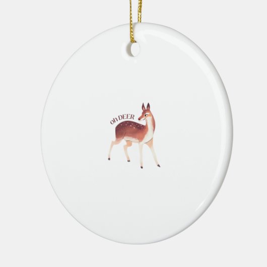 Oh Deer Whimsical Creative Design Ornament (Links)