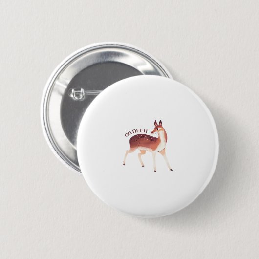 Oh Deer Whimsical Creative Design Ronde Button 5,7 Cm (Voorkant /achterkant)