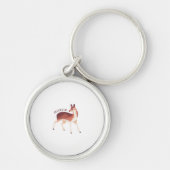 Oh Deer Whimsical Creative Design Sleutelhanger (Voorkant)