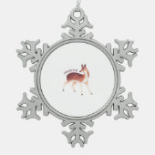 Oh Deer Whimsical Creative Design  Tin Sneeuwvlok Ornament (Voorkant)