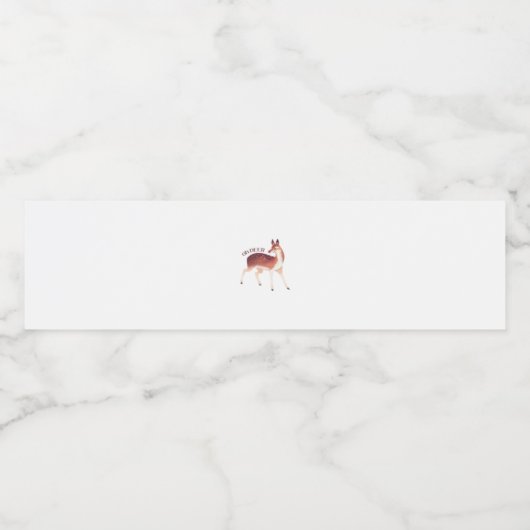 Oh Deer Whimsical Creative Design  Waterfles Etiket (Enkel label)