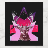 Oh Deer Whimsical Creative Design  Wijn Etiket (Enkel label)
