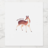 Oh Deer Whimsical Creative Design  Wijn Etiket (Enkel label)