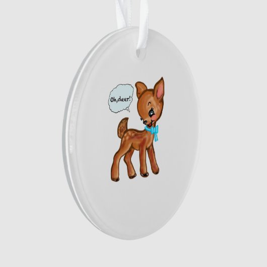 Oh Deer Whimsical Forest Vibe Ornament (voorkant)