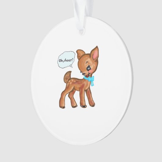 Oh Deer Whimsical Forest Vibe Ornament (voorkant)