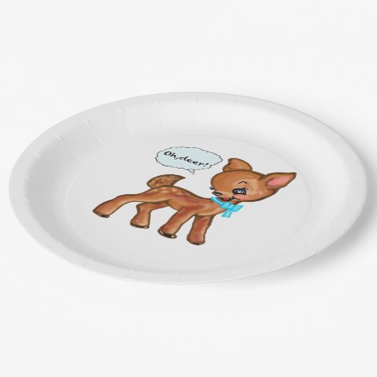 Oh Deer Whimsical Forest Vibe  Papieren Bordje (Gekanteld)