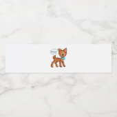 Oh Deer Whimsical Forest Vibe Waterfles Etiket (Enkel label)