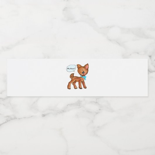 Oh Deer Whimsical Forest Vibe  Waterfles Etiket (Enkel label)