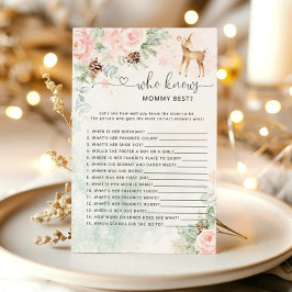 Oh Deer Wie kent mama beste baby shower spel