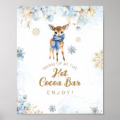 Oh Deer Winter Baby Jongen Douche Cacao Bar Poster (Voorkant)