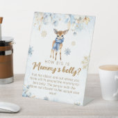 Oh Deer Winter Baby Jongen Douche Mama's Belly Gam Reclamebord Met Voetstuk