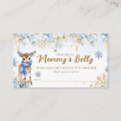 Oh Deer Winter Baby Jongen Douche Mama's Belly spe Informatiekaartje (Voorkant)