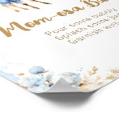 Oh Deer Winter Baby Jongen Douche Moeder-osa Bar Poster (Hoek)