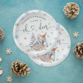 Oh Deer Winter Baby Jongen Douche Papier Borden Papieren Bordje