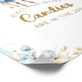 Oh Deer Winter Baby Jongen Douche snoepjes Spel Poster (Hoek)