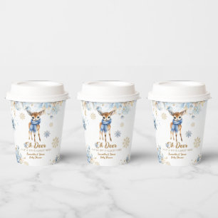 Oh Deer Winter Baby Jongen Douche Welkom Papieren Bekers