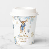 Oh Deer Winter Baby Jongen Douche Welkom Papieren Bekers (Voorkant)