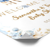 Oh Deer Winter Baby Jongen Douche Welkom Poster (Hoek)