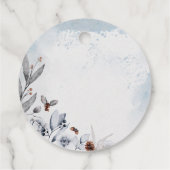 Oh Deer! Winter Baby shower Dank je cadeau Bedankjes Labels (Achterkant)