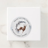 Oh Deer! Winter Baby shower Dank je cadeau Bedankjes Labels (In situ)